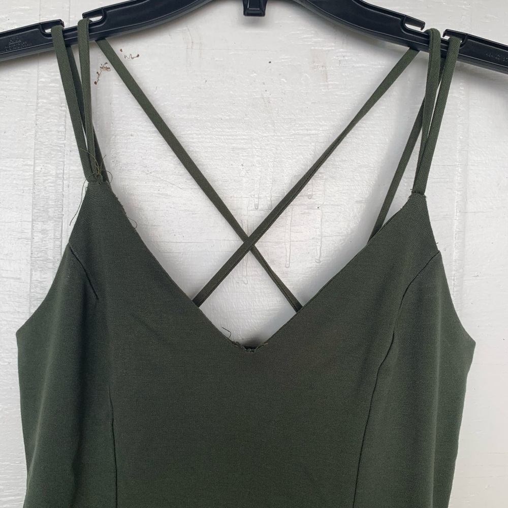 GREEN BODYCON DRESS - Picture 4 of 5